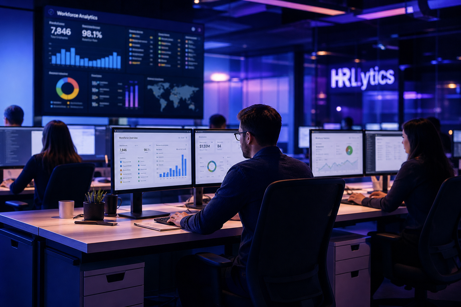 PROXSOLUTIONS team working on HR analytics platform development